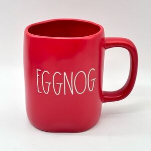 Rae Dunn EGGNOG Red Ceramic Christmas Coffee Tea Mug